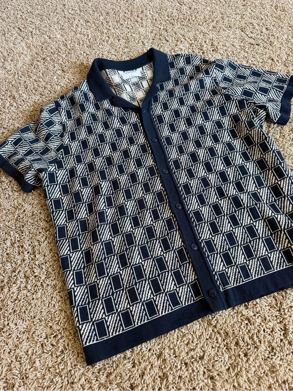 Men’s Button Down Sweater Shirt Sz XL